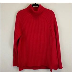 Polo Ralph Lauren Wool-Cashmere Blend Relaxed Fit Turtleneck Sweater Red Size S